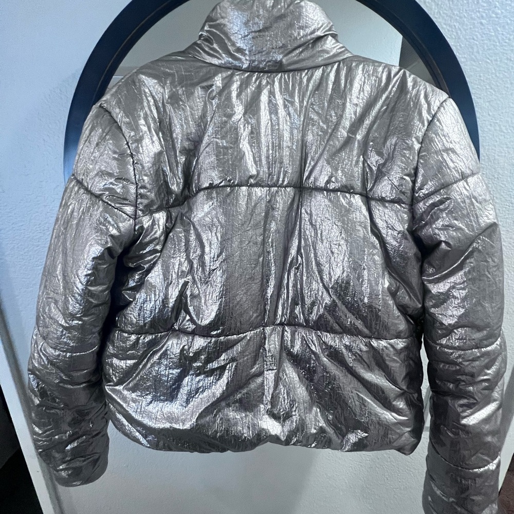 David Lerner Bomber jacket womens small metallic color EUC - Picture 7 of 7